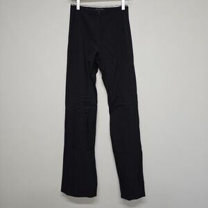 Marithe Francois Girbaud Pants Women 27 Black Lace Trim Flare Y2K Minimalist